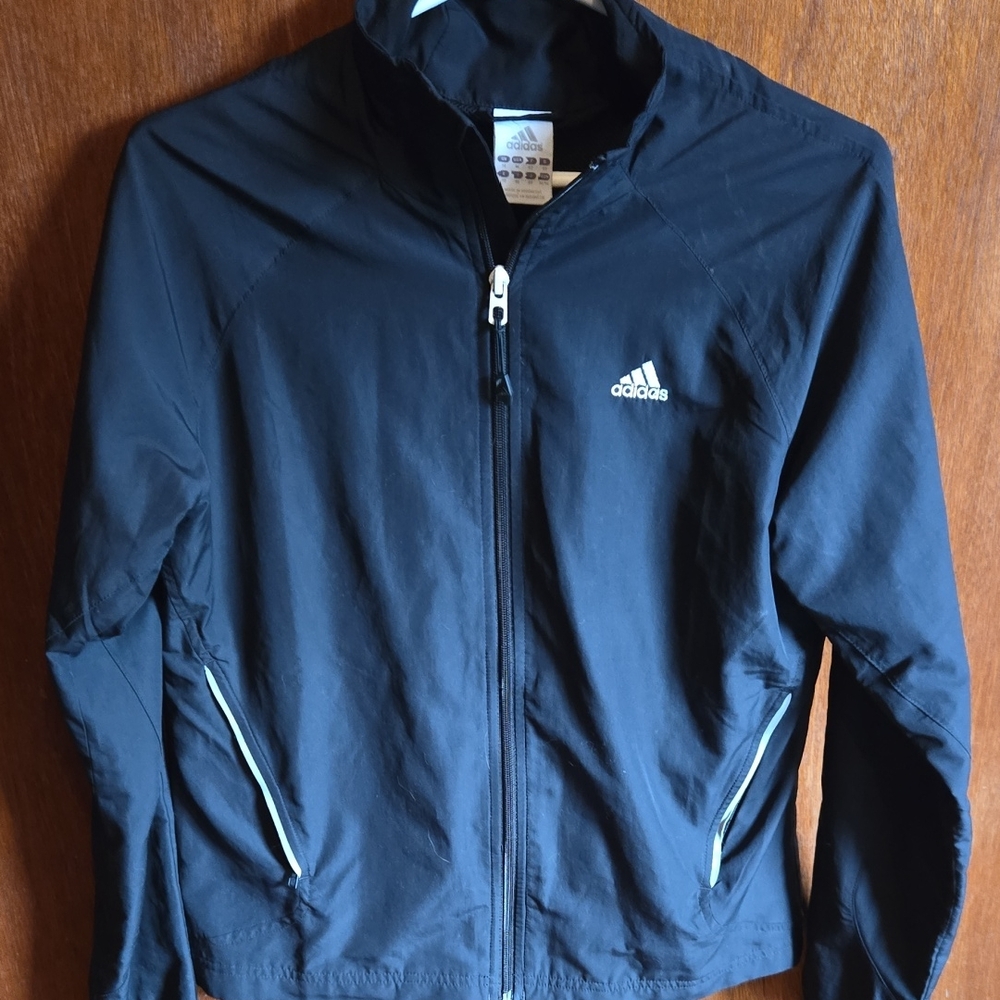Adidas Black Full-Zip Jacket Women's Medium Lightweight